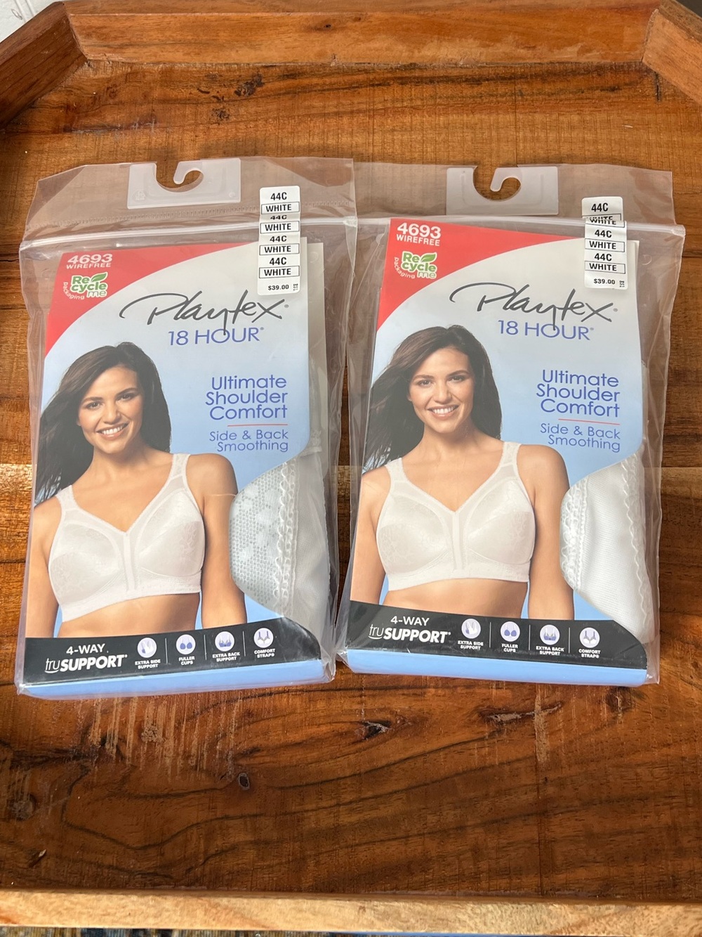 Playtex 44C 18 Hour Ultimate Shoulder Comfort Wireless Bra 4693